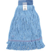Global Industrial™ Medium Blue Looped Mop Head, Wide Band