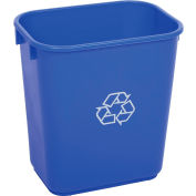Global Industrial™ Deskside Recycling Wastebasket, 13-5/8 Quart, Bleu