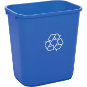 Corbeille de recyclage de bureau industrielle™ Global Paperside, 7 gallons, bleu