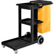 Global Industrial™ Janitor Cart Black avec 25 gallons Sac en vinyle