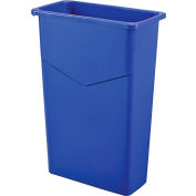 Global Industrial™ Slim Trash Can, 23 gallons, bleu
