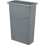 Global Industrial™ Slim Trash Can, 23 gallons, gris