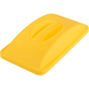Global Industrial™ Couvercle solide avec poignée pour poubelle mince de 23 gallons, jaune