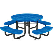 Table de pique-nique ronde pour enfants Global Industrial™ 46 », métal perforé, bleu