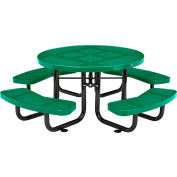 Table de pique-nique ronde pour enfants Global Industrial™ 46 », métal perforé, vert