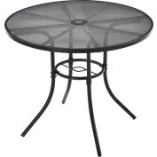 Global Industrial™ Table de café extérieure ronde de 36 po, maille d’acier, noir