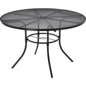 Global Industrial™ Table de café extérieure ronde de 48 po, maille d’acier, noir