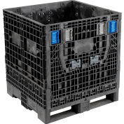 ORBIS KD3230-34 BulkPak Folding Bulk Shipping Container - 32"L x 30"W x 34"H, 2000 Lb. Cap. Black