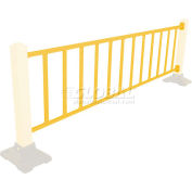 Safety Steel Galvanized Rail with Bracket 10 Ft. Yellow, Rail Only