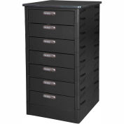 Datum TekStak Laptop Storage Locker with Laminate Top, 7 Bays, Electronic Lock, Black