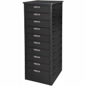 Datum TekStak Laptop Storage Locker with Laminate Top, 10 Bays, Electronic Lock, Black