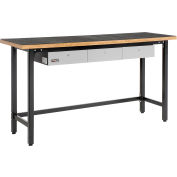 Homak® Steel Garage Workbench, 78-3/8 x 23-5/8 », Wood Square Edge