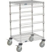 Global Industrial™ 21"L x 24"W x 40"H H Chrome Wire Cart - 4 Niveau