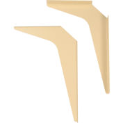 Global Industrial Wall Mount Brackets For 20" Deep ADA Locker Bench Top, Almond, Pair