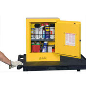 Mini Justrite inflammables armoire 17 "x 8 « x22 » jaune
