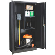 Global Industrial™ Cabinet Janitorial Assembled 36x18x72 Noir
