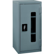 Global Industrial™ Clear View Wall Storage Cabinet Assembled 13-3/4"W x 12-3/4"D x 30"H Gray