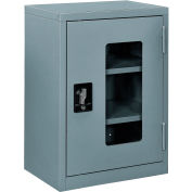 Global Industrial™ Clear View Wall Storage Cabinet Assembled 18"W x 12"D x 26"H Gray