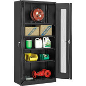 Global Industrial Storage Cabinet With Expanded Metal Door Assembled 36"W x 18"D x 78"H Black