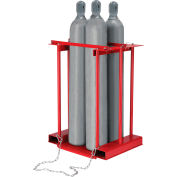 Global Industrial™ Forkliftable Cylinder storage Caddy, Stationnaire pour 4 cylindres
