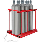 Global Industrial™ Forkliftable Cylinder storage Caddy, Stationary For 8 Cylinders