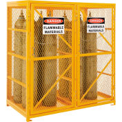Global Industrial™ Cylinder Storage Cabinet DBL Door Vertical, 18 Cylinder Cap., Manuel Close