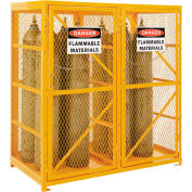 Global Industrial Cylinder Storage Cabinet DBL Door Vertical, 18 Cylinder Cap., Manual Close