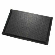 Diamond Plate Ergonomic Mat 9/16"Thick 36"W Cut Length Up To 75ft, Black