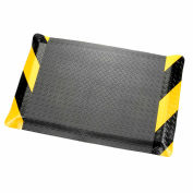 Apache Mills Diamond Deluxe Soft Foot Mat 9/16" Thick 2' x 75' Black/Chevron