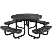 Table de pique-nique ronde pour enfants Global Industrial™ 46 », métal déployé, noir