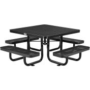 Global Industrial™ 46"Table de pique-nique carrée pour enfants, métal déployé, noir