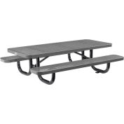 Global Industrial™ 6' Rectangular Kids Picnic Table, Expanded Metal, Gray