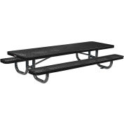 Global Industrial™ 8' Table de pique-nique rectangulaire pour enfants, métal déployé, noir