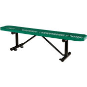 Global Industrial™ 6 pieds Outdoor Steel Flat Bench - Expanded Metal - Green