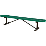 Global Industrial™ 8 ft. Outdoor Steel Flat Bench - Expanded Metal - Green