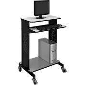 Global Industrial™ Mobile Computer Workstation - Standing Desk Avec clavier et plateau de souris