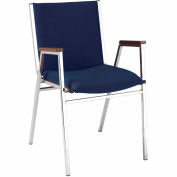 KFI Stack Chair With Arms - Fabric -2" thick Seat Navy Fabric