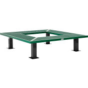 Global Industrial™ 6' Banc d’arbre extérieur, métal déployé, vert