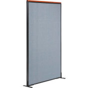 Interion® Deluxe Freestanding Office Partition Panel, 36-1/4"W x 97-1/2"H, Blue