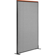 Interion® Deluxe autostables de bureau cloison panneau, 36-1/4" W x 73-1/2" H, gris
