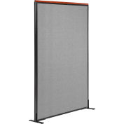 Interion® Deluxe Freestanding Office Partition Panel, 48-1/4"W x 61-1/2"H, Gray
