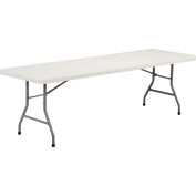 Interion® Plastic Folding Table, 30 » x 96 », Blanc