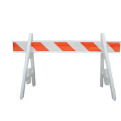 Plasticade Traffic Barricade A-Frame 8 Ft. Avec 1 rails