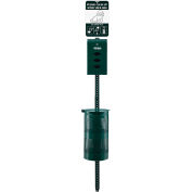 Global Industrial™ Steel Pet Waste Station With Rolled Waste Bags, Green