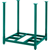 Rack de pile portable Steel King®, pont ouvert, 48 « L x 48 » P x 36 « H, vert