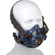Honeywell RU8800 Half Mask, Triple Flange Silicone Half Mask, Size Medium/Large