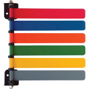 Omnimed® 291706 6-Flag Room ID System, 8"L Aluminum Flags, Assorted Colors, 1/PK
