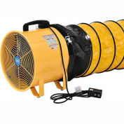 Global Industrial™ 8" Portable Blower Fan, 32' Flexible Duct, 2 Speed, 570 CFM, 1/8 HP