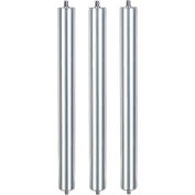 Rouleau de rechange Global Industrial™ de 21 po, 1,9 po de diamètre, acier galvanisé, paquet de 3