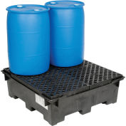 Global Industrial™ 4 tambour déversement confinement puisard avec tablier en plastique